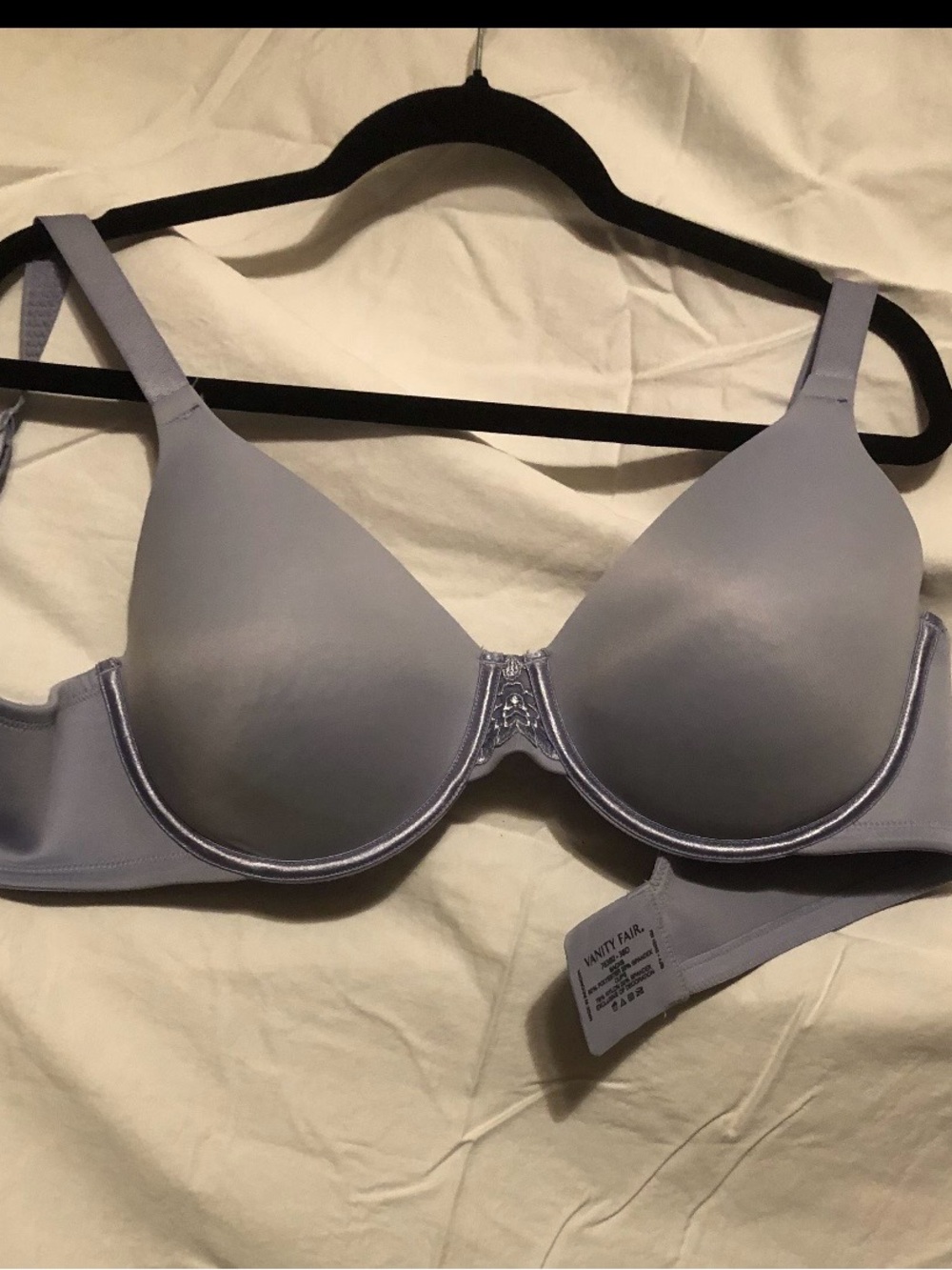 Vanity Fair Smooth T-Shirt Bra in Light Gray Size 38D